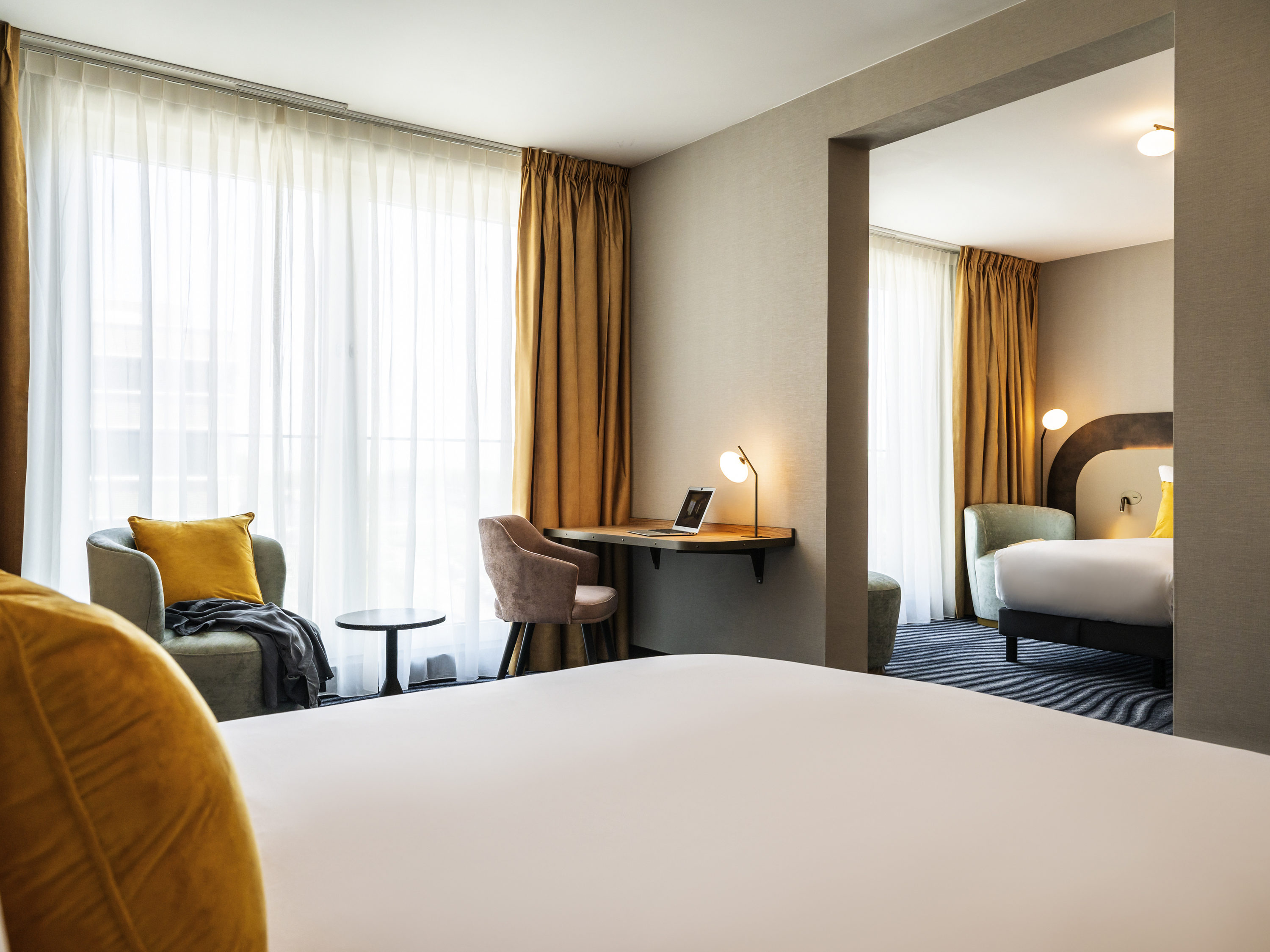Superior Room with 1 double bed and 2 single beds
