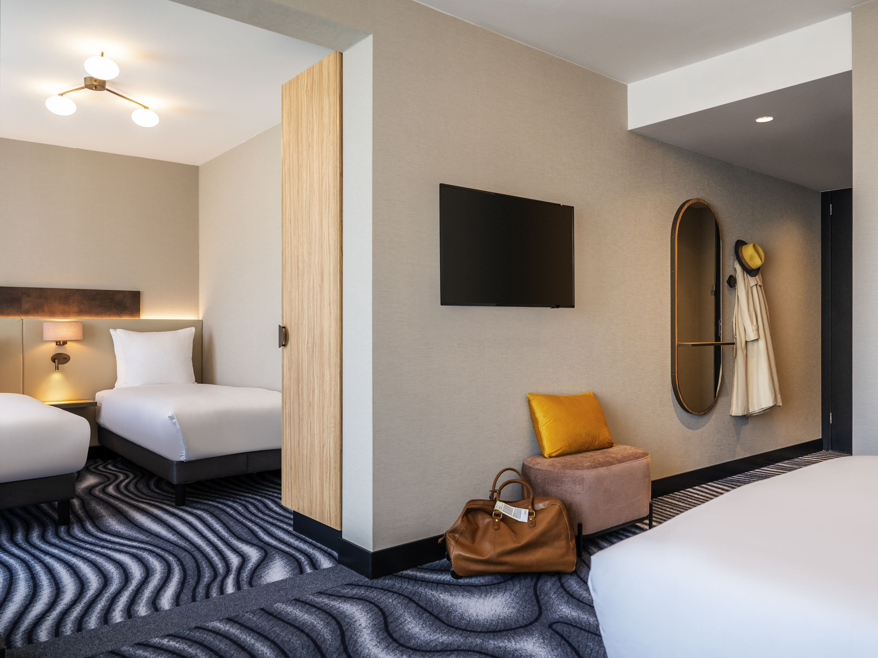 Superior Room with 1 double bed and 2 single beds